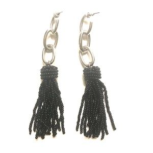 Anthropologie Jewelry - ✨SALE✨black tassel earrings Anthropologie Jewelry - ✨SALE✨black tassel earrings